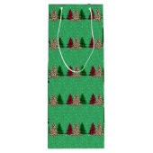 Vrolijk Kerstmis Modern & Elegant Wijn Cadeautas (Achterkant)