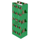 Vrolijk Kerstmis Modern & Elegant Wijn Cadeautas (Voorkant Gekanteld)