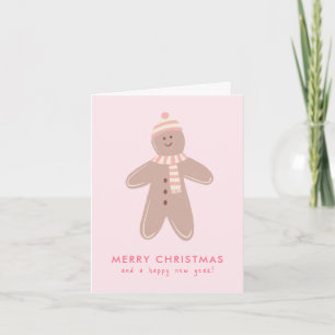 Vrolijk Kerstmis Modern Gingerbread Man Feestdagen Kaart