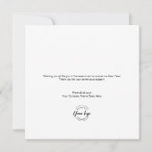 Vrolijk Kerstmis Modern Groen Krans Aangepaste log Feestdagenkaart (Achterkant)