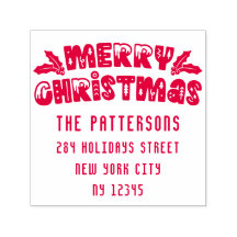 Vrolijk Kerstmis Modern het Adres van de Terugkeer