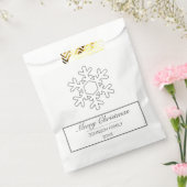 Vrolijk Kerstmis Modern Minimalistisch Wit Bedankzakje (Gezegeld)