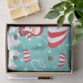 Vrolijk Kerstmis Modern Parachutespringen Santa Tissuepapier (Geschenk)