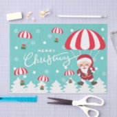 Vrolijk Kerstmis Modern Parachutespringen Santa Tissuepapier (Craft)