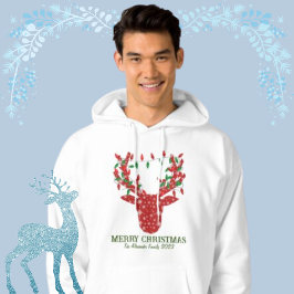 Vrolijk Kerstmis modern rendier met sprookjesverli T-shirt
