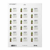 Vrolijk Kerstmis Modern Rustiek Retouradres Etiket (Full Sheet)