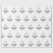 Vrolijk Kerstmis Modern Script Kerst Ornamenten Cadeaupapier (Vlak)