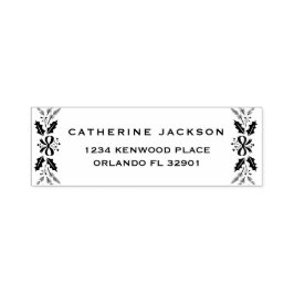 Vrolijk Kerstmis Modern Script Return Adres Zelfinktende Stempel