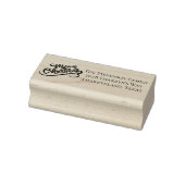 Vrolijk Kerstmis Modern Script Vakantie Adres Rubberstempel (Stempel)