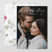 Vrolijk Kerstmis Modern Scriptminimalisme Feestdagenkaart (Voorkant / Achterkant)