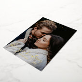 Vrolijk Kerstmis Modern Scriptminimalisme Folie Feestdagenkaart (Gedraaid)