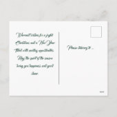 Vrolijk Kerstmis Modern Vier Fotocollage Groen Feestdagenkaart (Achterkant)