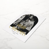 Vrolijk Kerstmis Moderne Boog Folie Feestdagenkaart (Gedraaid)