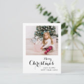 Vrolijk Kerstmis Moderne Eenvoudige Foto Feestdagenkaart (Staand voorkant)
