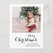 Vrolijk Kerstmis Moderne Eenvoudige Foto Feestdagenkaart (Voorkant)