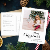 Vrolijk Kerstmis Moderne Eenvoudige Foto Feestdagenkaart