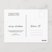 Vrolijk Kerstmis moderne eenvoudige foto Vakantie Briefkaart (Achterkant)