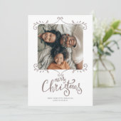 Vrolijk Kerstmis Moderne Eenvoudige Fotokaart Feestdagenkaart (Staand voorkant)