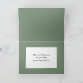 Vrolijk Kerstmis Moderne Familie Foto Elegant Groe Feestdagen Kaart (Binnen)