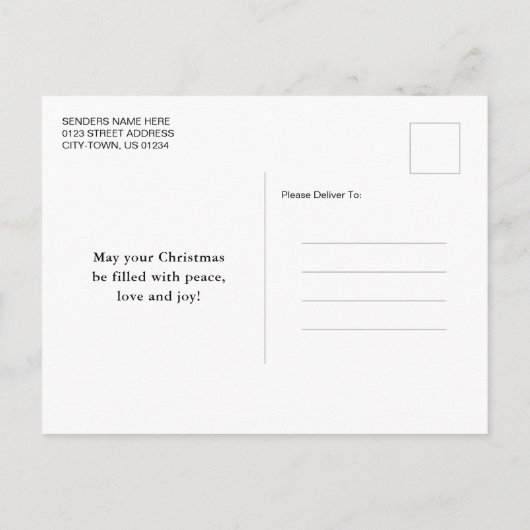 Vrolijk Kerstmis Moderne Familie Foto Elegant Groe Feestdagenkaart (Achterkant)