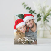 Vrolijk Kerstmis Moderne FOTO Groet Vakantie Briefkaart (Staand voorkant)