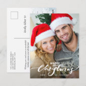 Vrolijk Kerstmis Moderne FOTO Groet Vakantie Briefkaart (Voorkant / Achterkant)