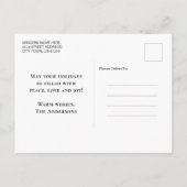 Vrolijk Kerstmis Moderne Kalligrafie Elegante Foto Feestdagenkaart (Achterkant)