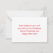 Vrolijk Kerstmis Moderne Kalligrafie Vakantie Foto Notitiekaartje (Achterkant)