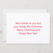 Vrolijk Kerstmis Moderne Kalligrafie Vakantie Foto Notitiekaartje (Achterkant)