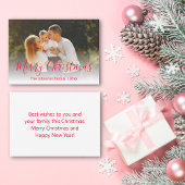 Vrolijk Kerstmis Moderne Kalligrafie Vakantie Foto Notitiekaartje