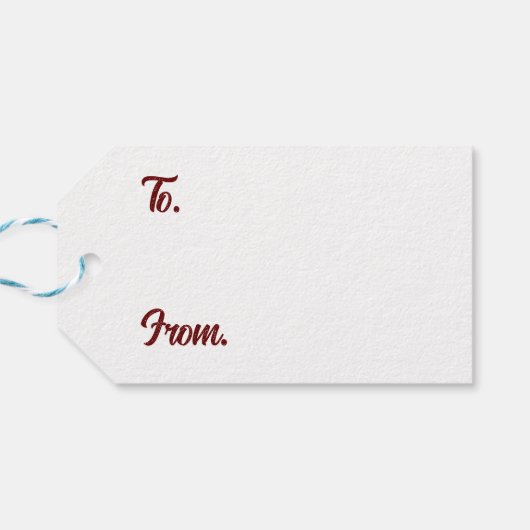 Vrolijk Kerstmis Moderne Kunst Schattige Tiny Tree Cadeaulabel (Achterkant Horizontaal)