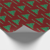 Vrolijk Kerstmis Moderne Kunst Schattige Tiny Tree Cadeaupapier (Hoek)