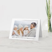 Vrolijk Kerstmis Moderne Minimale Stijl Familie Fo Feestdagen Kaart (Voorkant)