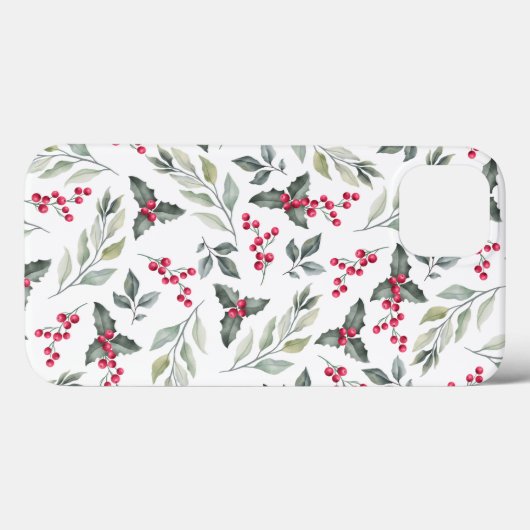 Vrolijk Kerstmis Moderne Mistletoe Case-Mate iPhone Case (Achterkant (horizontaal))