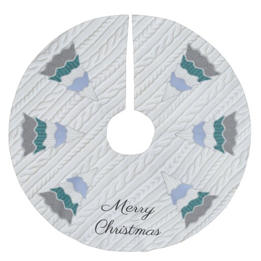 Vrolijk Kerstmis Moderne Sweater Getextureerd Kerstboom Rok (Voorkant)