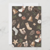 Vrolijk Kerstmis Moderne Waterverf Een foto Feestdagenkaart (Achterkant)