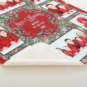 Vrolijk Kerstmis Moeder Familie Foto Collage Sherpa Deken (3/4)