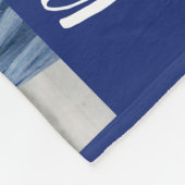 Vrolijk Kerstmis Monogram Fotocollage | Marine Fleece Deken (Hoek)