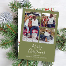 Vrolijk Kerstmis Multi Foto Botanische Rode Holly