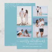 Vrolijk Kerstmis Multi Foto Feestdagenkaart (Voorkant / Achterkant)