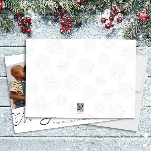 Vrolijk Kerstmis Multi Foto Kalligrafie Script Feestdagenkaart