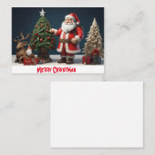 Vrolijk Kerstmis muur kunst ontwerp met santa Visitekaartje (Voorkant / Achterkant)