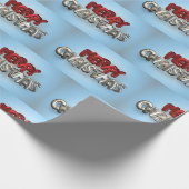 Vrolijk Kerstmis Mylar Ballon Lettering Cadeaupapier (Hoek)