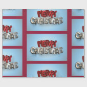 Vrolijk Kerstmis Mylar Ballons Lettering Cadeaupapier (Vlak)