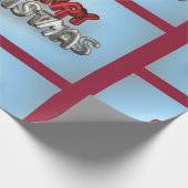 Vrolijk Kerstmis Mylar Ballons Lettering Cadeaupapier (Hoek)