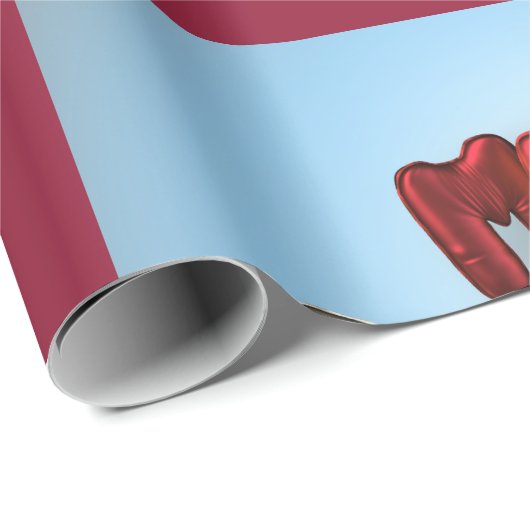 Vrolijk Kerstmis Mylar Ballons Lettering Cadeaupapier (Rol Hoek)