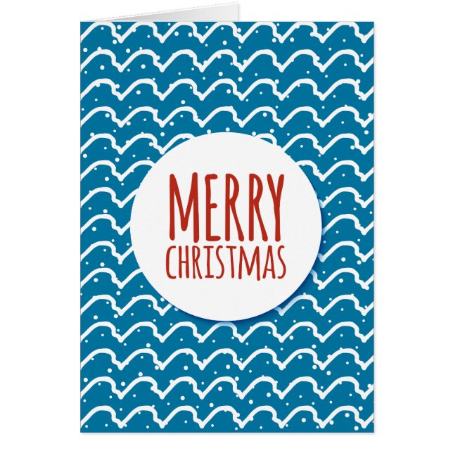 Vrolijk Kerstmis Naadloos Patroon Blauwe Textuur (Voorkant)