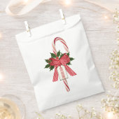 Vrolijk Kerstmis naam Candy Canes Favor Tassen Bedankzakje (Geknipt)