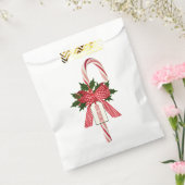 Vrolijk Kerstmis naam Candy Canes Favor Tassen Bedankzakje (Gezegeld)