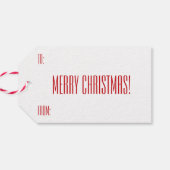 Vrolijk Kerstmis Naam Elf Feestdagen Gift Label Cadeaulabel (Achterkant Horizontaal)